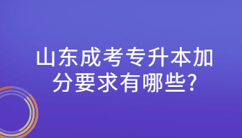 山東成考專升本